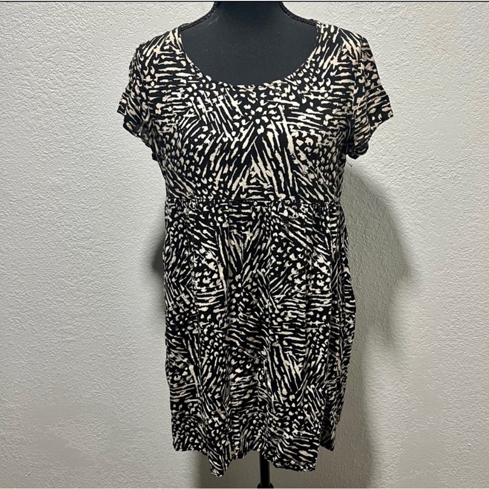 Mossimo Chic Black And Cream Patterned Dress - image 2
